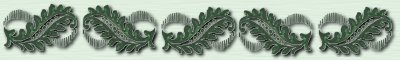 Horizontal bar of green stone leaves